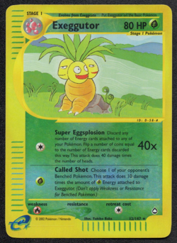 Pokemon Card Exeggutor Aquapolis Reverse Holo Rare 12/147 Lightly Played - Image 1