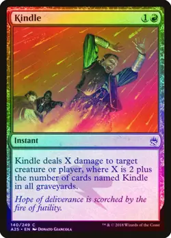 Kindle FOIL Masters 25 NM Red Common MAGIC THE GATHERING MTG CARD ABUGames - Image 1
