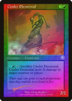 Cinder Elemental FOIL Mercadian Masques NM Red Uncommon MAGIC CARD ABUGames - Image 1