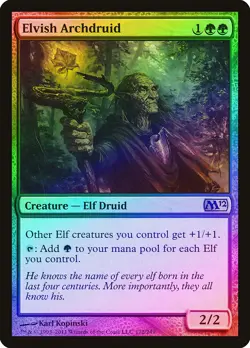Elvish Archdruid FOIL Magic 2012 / M12 NM Green Rare MAGIC MTG CARD ABUGames - Image 1