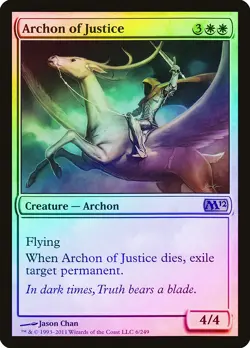 Archon of Justice FOIL Magic 2012 / M12 NM White Rare MAGIC MTG CARD ABUGames - Image 1