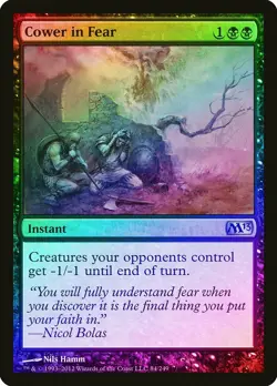 Cower in Fear FOIL Magic 2013 / M13 NM Black Uncommon MAGIC MTG CARD ABUGames - Image 1