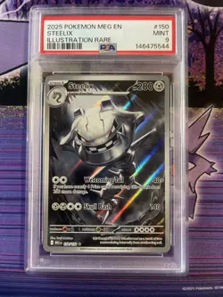 Steelix Mint Me01: Mega Evolution Holo Pokemon TCG Card 150/132 PSA9 - Image 1