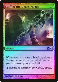 Staff of the Death Magus FOIL Magic 2014 / M14 NM Uncommon CARD ABUGames - Image 1