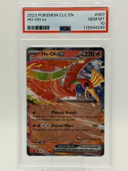 Ho-oh ex 007/034 Trading Card Game Classic Holo CLC Pokemon PSA 10 - Image 1