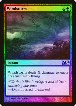 Windstorm FOIL Magic 2014 / M14 NM Green Uncommon MAGIC MTG CARD ABUGames - Image 1