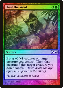 Hunt the Weak FOIL Magic 2014 / M14 NM Green Common MAGIC MTG CARD ABUGames - Image 1