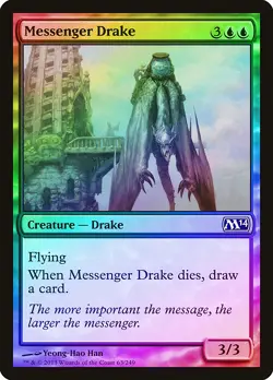 Messenger Drake FOIL Magic 2014 / M14 NM Blue Common MAGIC MTG CARD ABUGames - Image 1