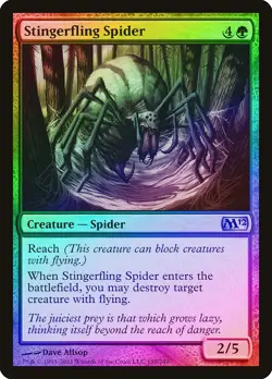 Stingerfling Spider FOIL Magic 2012 / M12 NM Green Uncommon MTG CARD ABUGames - Image 1