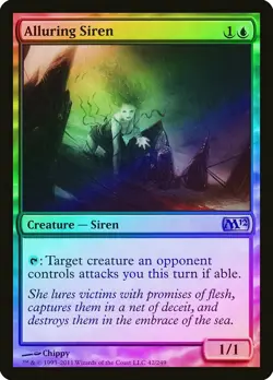 Alluring Siren FOIL Magic 2012 / M12 NM Blue Uncommon MAGIC MTG CARD ABUGames - Image 1