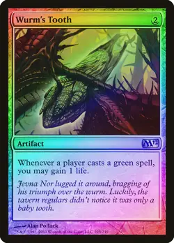 Wurm's Tooth FOIL Magic 2012 / M12 NM Artifact Uncommon MAGIC CARD ABUGames - Image 1