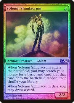 Solemn Simulacrum FOIL Magic 2012 / M12 NM Artifact Rare MAGIC CARD ABUGames - Image 1