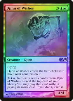 Djinn of Wishes FOIL Magic 2012 / M12 NM Blue Rare MAGIC MTG CARD ABUGames - Image 1