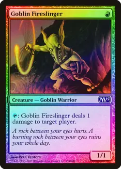 Goblin Fireslinger FOIL Magic 2012 / M12 NM Red Common MAGIC MTG CARD ABUGames - Image 1