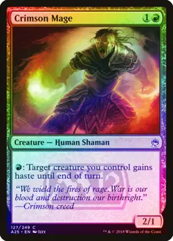 Crimson Mage FOIL Masters 25 NM Red Common MAGIC THE GATHERING CARD ABUGames - Image 1