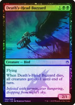 Death's-Head Buzzard FOIL Masters 25 NM Black Common MAGIC MTG CARD ABUGames - Image 1