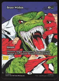 Beast Within (Borderless) 33 Marvel Universe Eternal-Legal NM - Image 1