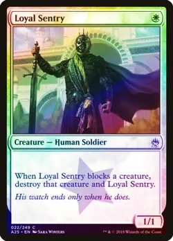 Loyal Sentry FOIL Masters 25 NM White Common MAGIC THE GATHERING CARD ABUGames - Image 1