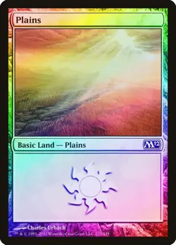 Plains (233) FOIL Magic 2012 / M12 PLD Basic Land MAGIC MTG CARD ABUGames - Image 1