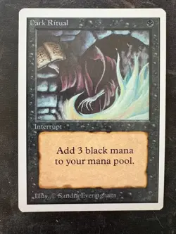 *** UNLIMITED Dark Ritual *** NM-Mint Beauty! - NO DUTY - Vintage Magic MtG - Image 1