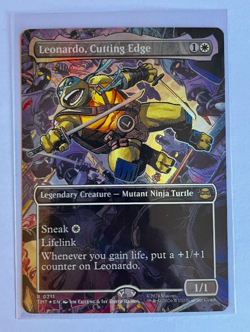 MTG – TMNT – Leonardo, Cutting Edge Borderless Foil – Rare 0211 - Image 1