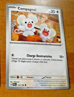 POKEMON FAILLE PARADOXE CARD CARTE COMPAGNOL 153/182 PAR FR JCC MINT - Image 1