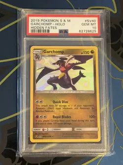 2019 Pokemon Sun & Moon Hidden Fates #SV40 Garchomp Holo PSA 10 GEM MINT - Image 1