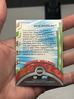 Snorlax #143 HV14 Foil - Pokemon 2000 Topps TV Heroes & Villians - Blue Logo - Image 2