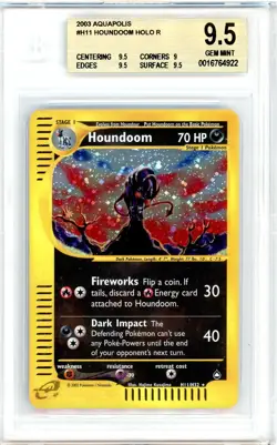 Pokemon Houndoom #H11 Aquapolis Holo BGS 9.5 Gem Mint - Image 1