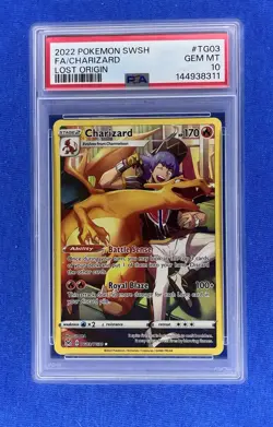2022 Pokemon SWSH FA/CHARIZARD LOST ORIGIN TG03/TG30 PSA 10 - Image 1