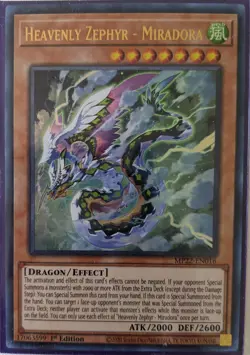 YuGiOh Heavenly Zephyr - Miradora Ultra Rare 1st Edition MP22-EN016 - Image 1