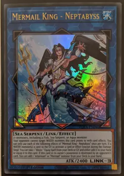 YuGiOh Mermail King - Neptabyss Ultra Rare 1st Edition ROTA-EN046 - Image 1