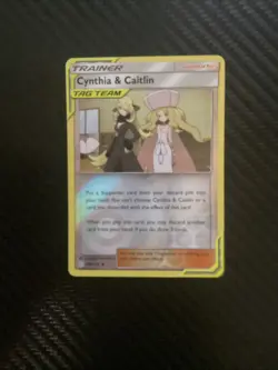 Cynthia & Caitlin 189/236 2019 S&M Cosmic Eclipse Pokemon Card Reverse Holo NM - Image 1