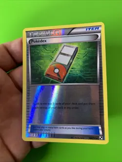 Pokedex 98/114 Black & White Reverse Holo Pokemon Card LP+ - Image 4