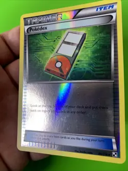 Pokedex 98/114 Black & White Reverse Holo Pokemon Card LP+ - Image 5