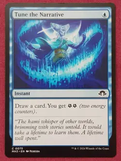 Magic The Gathering MODERN HORIZONS 3 MH3 TUNE THE NARRATIVE blue card MTG - Image 1
