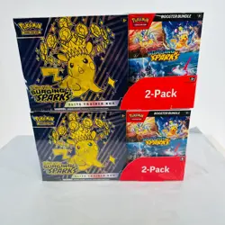 Scarlet & Violet Surging Sparks Pokemon Trading Card Game Elite Trainer Lot Of 2 - Image 1