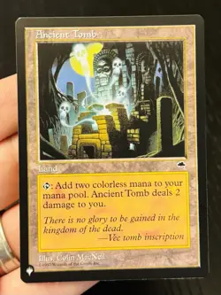 MTG Magic the Gathering Ancient Tomb Tempest The List Land Card NM - Image 1