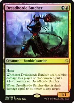 Dreadhorde Butcher FOIL War of the Spark NM Black Red Rare MAGIC CARD ABUGames - Image 1