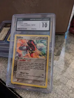 (POP 22) CGC 10 GEM MINT Pokemon Ledian 18/101 EX Dragon Frontiers Card Delta - Image 1