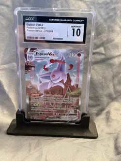 Pokemon Espeon VMAX Fusion Strike Secret Rare Full Art 270/264 CGC Gem Mint 10 - Image 1