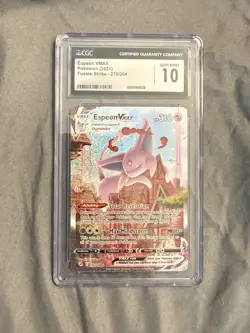 Pokemon Espeon VMAX Fusion Strike Secret Rare Full Art 270/264 CGC Gem Mint 10 - Image 3