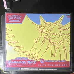 Pokemon Paradox Rift ETB Pokemon Center Exclusive Roaring Moon - Image 1