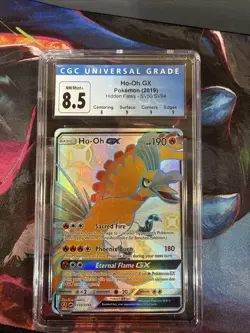 CGC 8.5 Blue Label Pokemon TCG Ho-Oh GX SV50/SV94 Hidden Fates - Image 1