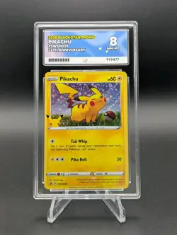 Pokemon TCG Pikachu SWSH039 Black Star Promo Holo ACE 8 Graded - Image 1