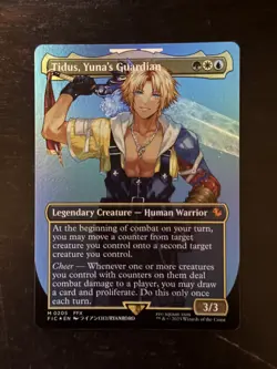 MTG Final Fantasy English Tidus, Yuna's Guardian Borderless 0205 Foil - Image 1