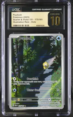 2023 POKEMON S&V 151 ILLUSTRATION RARE ENGLISH #175 PSYDUCK CGC 10 PRISTINE - Image 1