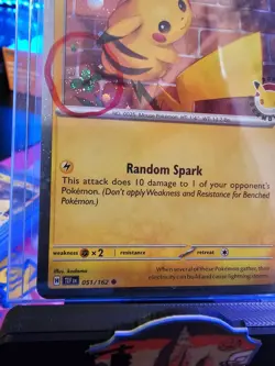 Pikachu 051/162 Pokemon Day STAMPED Cosmos Pokemon Day Promo SWIRL 🌀 - Image 3