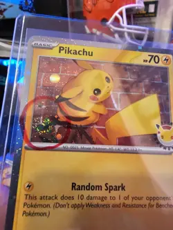 Pikachu 051/162 Pokemon Day STAMPED Cosmos Pokemon Day Promo SWIRL 🌀 - Image 4