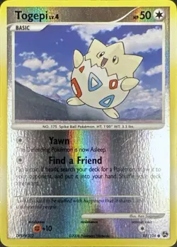 Togepi 88/106 Common Great Encounters Pokemon Reverse Holo Lightly Played - Image 1